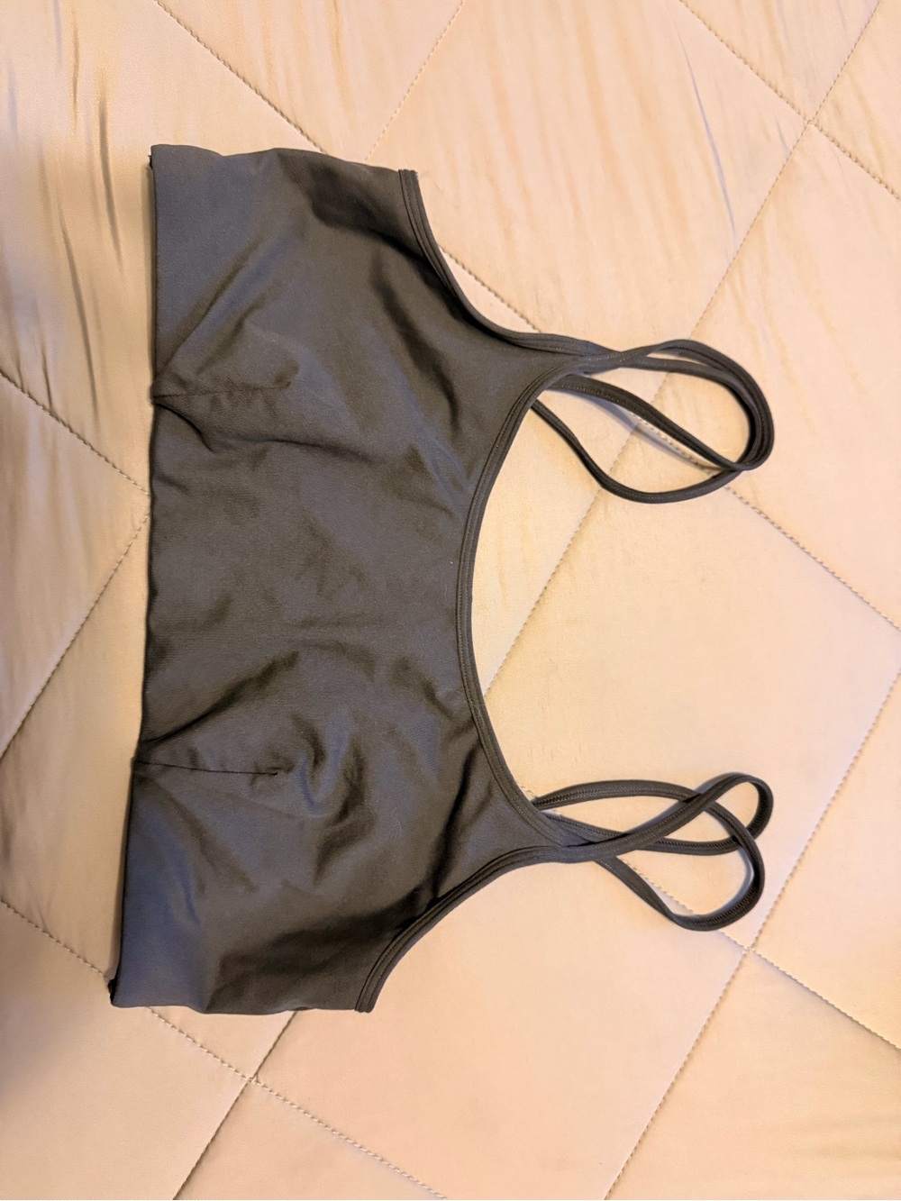 Fabletics Low Impact Double-Strap Sports Bralette - Charcoal